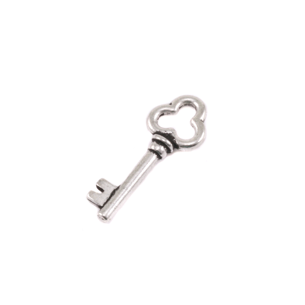 Charms & Solderable Accents Plated Silver Charm: Key